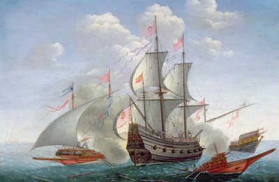 Un engagement naval en mer - Pierre Puget